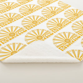 Cobertor Sherpa RADIATE Ser O Gráfico RetroDourado Da Vintagem De 