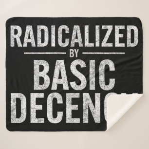 Cobertor Sherpa Radicalizado Por Engraçado De Decência Básica