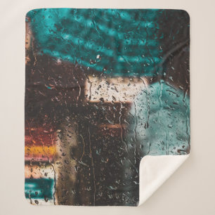 Cobertor Sherpa Rain wet water drip window nature