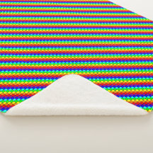 Rainbow Stripes - Sherpa Blanket