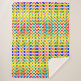 Cobertor Sherpa Rainbows escuros e leves (com verificação de diama