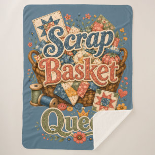 Cobertor Sherpa Rainha da Cesta de Retalhos Quilter Cottagecore