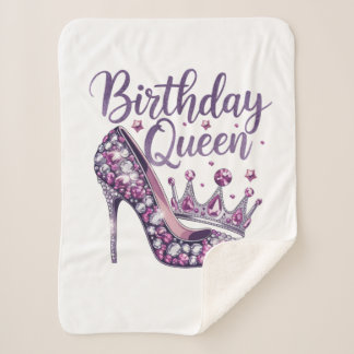Cobertor Sherpa Rainha de Aniversário