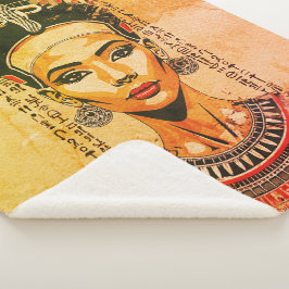 Cobertor Sherpa Rainha Régia do Egito – Arte Neo-Faraônica Moderna