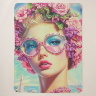 Cobertor Sherpa Rainha Tropical Glamor