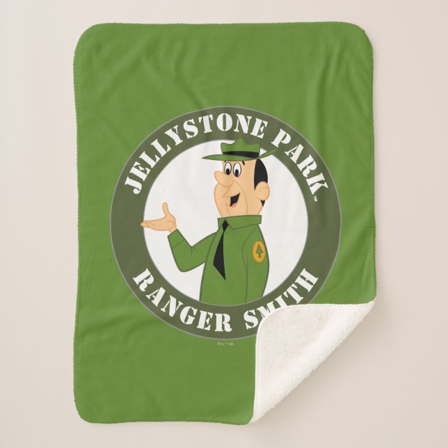 Cobertor Sherpa Ranger Smith Retrato de Jellystone (Frente)