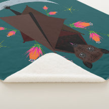 Raposa Voadora Sherpa Blanket (3 Tamanhos)