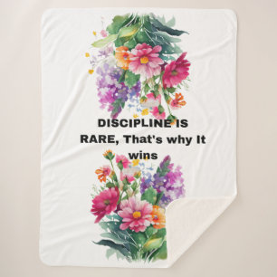 Cobertor Sherpa Rare Floral Quote Art