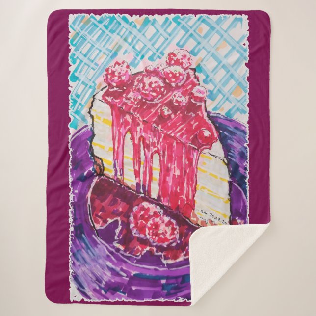 Cobertor Sherpa Raspberry Cake (Frente)
