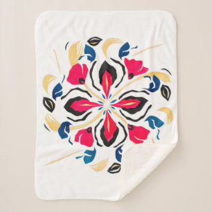 Cobertor Sherpa Raven Animal Medicine Mandala Sherpa