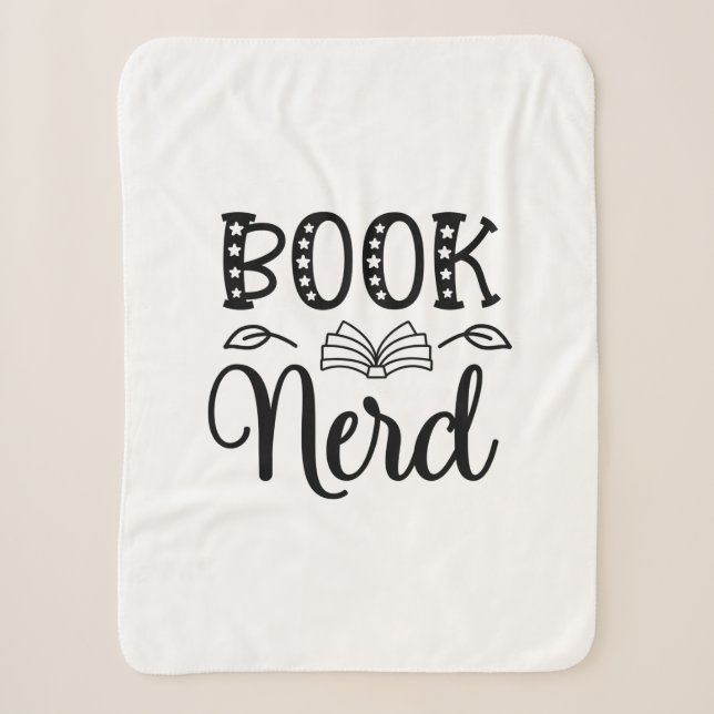 Cobertor Sherpa Reading Art Book Nerd (Frente)