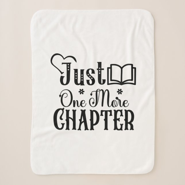 Cobertor Sherpa Reading Art Just One More Chapter (Frente)