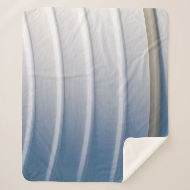 Cobertor Sherpa Recipiente de plástico azul e branco (Frente)