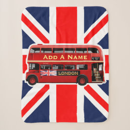 Cobertor Sherpa Red London Double Decker Bus