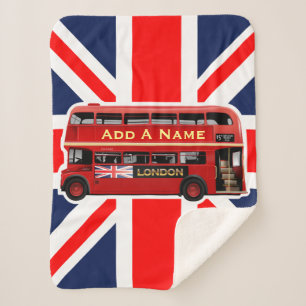Cobertor Sherpa Red London Double Decker Bus