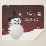 Cobertor Sherpa Red Snowman Winter Christmas Sherpa Blanket<br><div class="desc">Junta-te com a nossa cena de inverno do Red Snowman Sherpa Blanket, uma encantadora adição à tua decoração de Natal e aos sotaques de Natal. Este cobertor de pelúcia apresenta uma cena festiva de inverno com um boneco de neve e um chapéu de topo rodeado por flocos de neve brancos...</div>