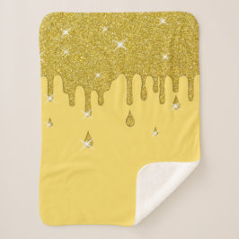 Cobertor Sherpa Reduzir o Efeito Dourado da Glitter e as Sparkles
