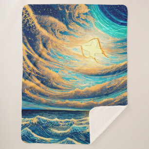 Cobertor Sherpa Reflexões de Fluxo Livre