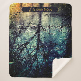 Cobertor Sherpa Reflexões Personalizadas da Árvore de Primavera