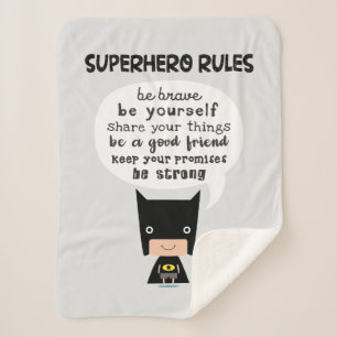 Cobertor Sherpa Regras de Super-Herói