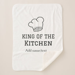 Cobertor Sherpa Rei do cozinhar do cozinheiro da cozinha adiciona 