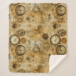 Cobertor Sherpa Relógio Russo Steampunk Grunge (5)
