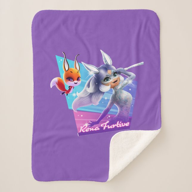 Cobertor Sherpa Rena Furtive Graphic (Frente)