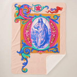 Cobertor Sherpa Renascentista Jesus impressão