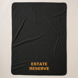 Cobertor Sherpa Reserva de Propriedade Premium Tipografia Preta