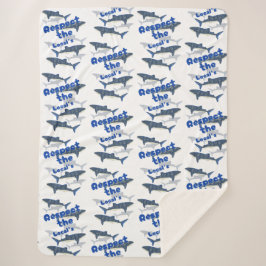 COBERTOR SHERPA RESPEITE OS LOCAIS, A FAMÍLIA DE SHARK NADANDO PER