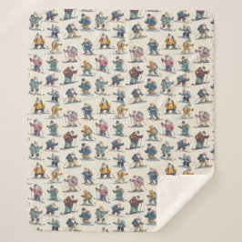 Cobertor Sherpa Retired Santa Claus North Pole Ski Club