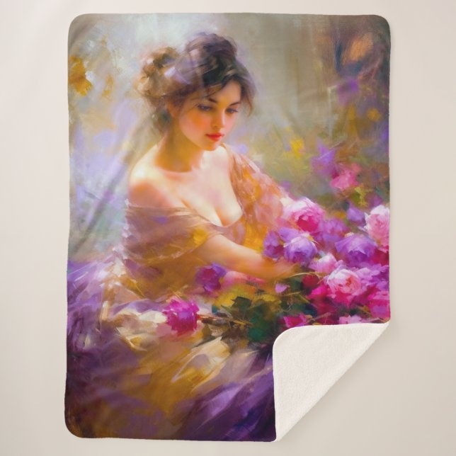 Cobertor Sherpa Retrato Sensual (Frente)