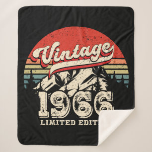 Cobertor Sherpa Retro 1966 Aniversário Vintage Aventureiro 60º Ani