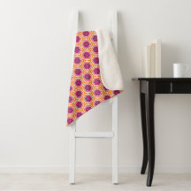 Retro Pink and Orange Modern Geometric Pattern