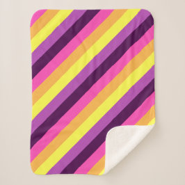 Cobertor Sherpa Retro Púrpura Cor-de-rosa - Pequeno Sherpa Blanket