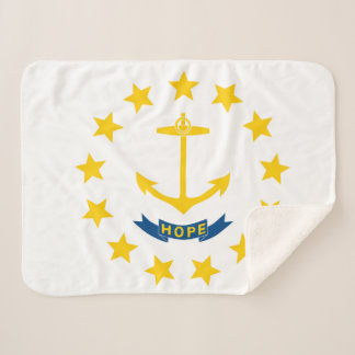 Cobertor Sherpa Rhode Island State Flag Impressão Patriotic