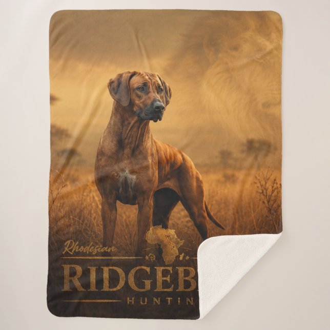 Cobertor Sherpa Rhodesian Ridgeback (Frente)