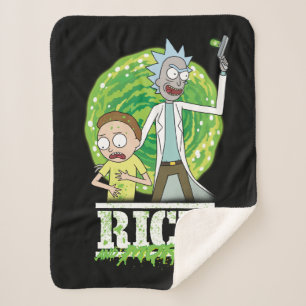 Cobertor Sherpa RICK E MORTY™   Abertura Verde