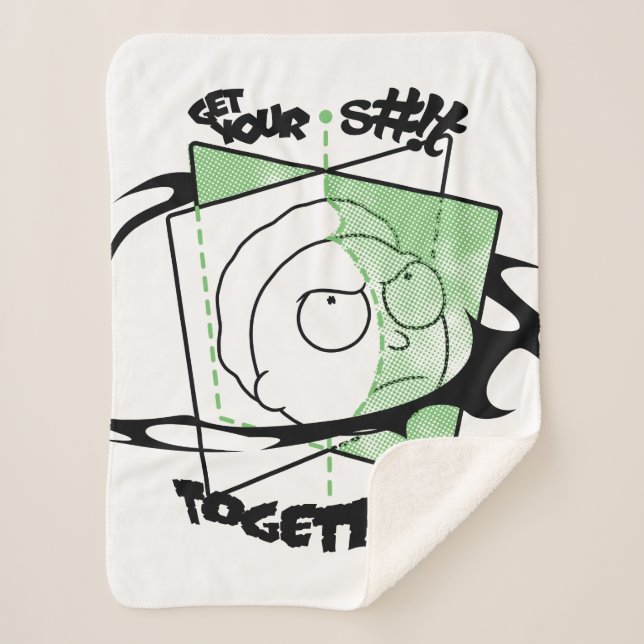 Cobertor Sherpa RICK E MORTY™ | Coloque seu S#!t juntos! (Frente)