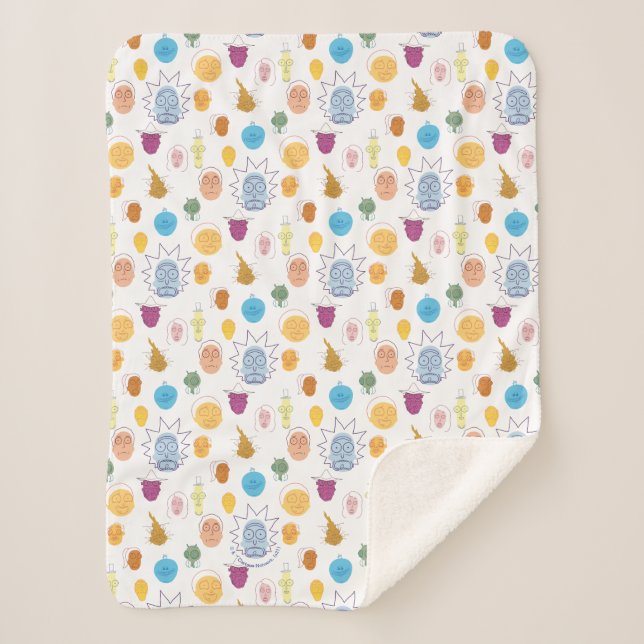 Cobertor Sherpa RICK E MORTY™ | Get Schwifty (Frente)