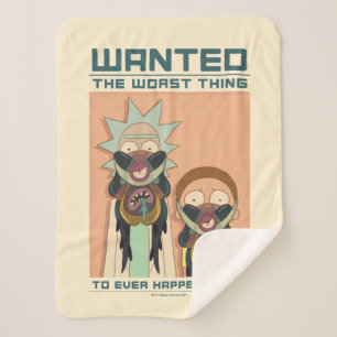 Cobertor Sherpa RICK E MORTY™   Glorzo Poster