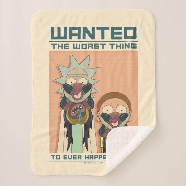 Cobertor Sherpa RICK E MORTY™ | Glorzo Poster (Frente)