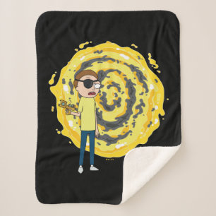 Cobertor Sherpa RICK E MORTY™   Portal de mau Morty
