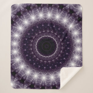 Cobertor Sherpa Rico Delicar Lace redondo preto e branco