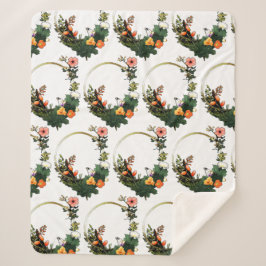 Cobertor Sherpa Rina de flores g