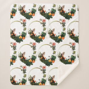 Cobertor Sherpa Rina de flores g