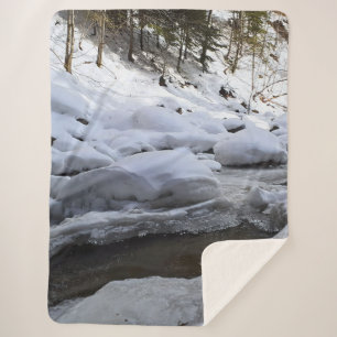 Cobertor Sherpa Rio de Montanha de Inverno – Wild Nature Romênia