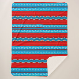 Cobertor Sherpa Rio Sudoeste Canyon Vermelho e Turquesa Grande