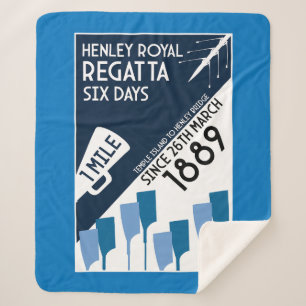 Cobertor Sherpa Rio Thames Regatta - Estilo Retro Vintage Retro Re