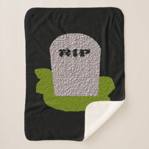 Cobertor Sherpa RIP Tombstone Sherpa Blanket